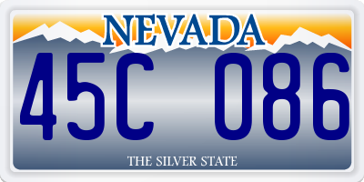 NV license plate 45C086