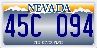 NV license plate 45C094