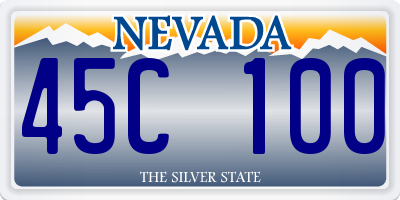 NV license plate 45C100