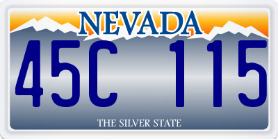 NV license plate 45C115