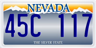 NV license plate 45C117
