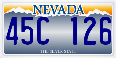 NV license plate 45C126