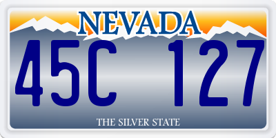 NV license plate 45C127