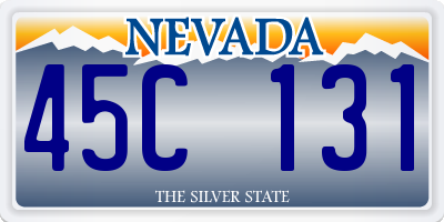 NV license plate 45C131