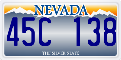 NV license plate 45C138