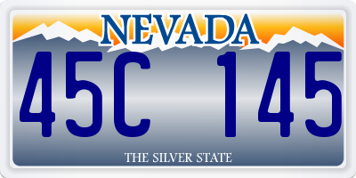 NV license plate 45C145