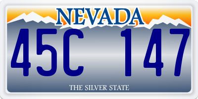 NV license plate 45C147