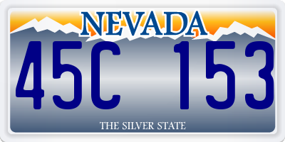 NV license plate 45C153