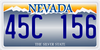 NV license plate 45C156
