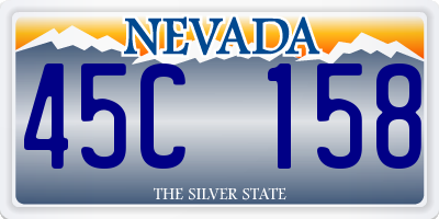 NV license plate 45C158