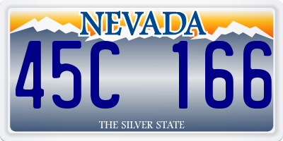 NV license plate 45C166