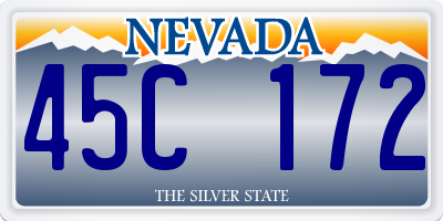 NV license plate 45C172