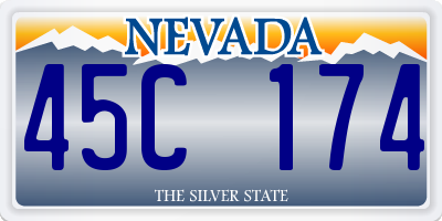 NV license plate 45C174