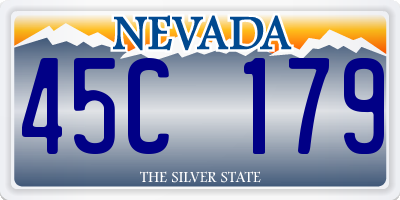NV license plate 45C179