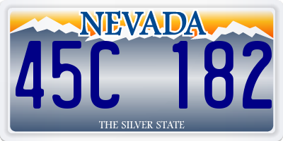 NV license plate 45C182
