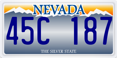 NV license plate 45C187