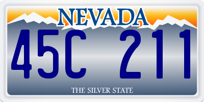 NV license plate 45C211