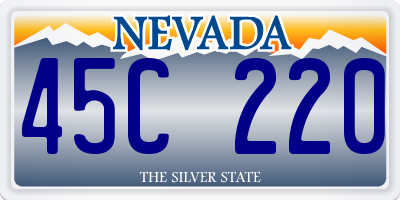 NV license plate 45C220