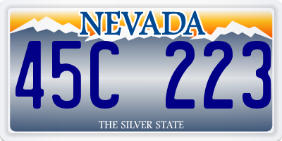 NV license plate 45C223
