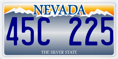 NV license plate 45C225