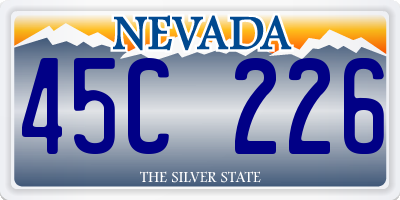 NV license plate 45C226