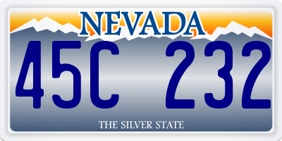 NV license plate 45C232