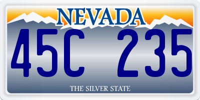 NV license plate 45C235