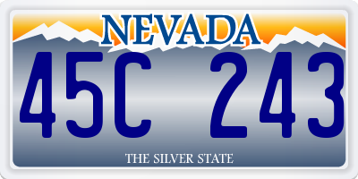 NV license plate 45C243