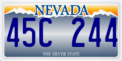 NV license plate 45C244