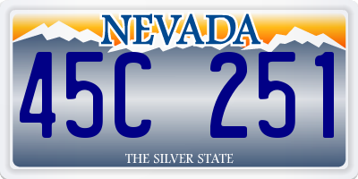 NV license plate 45C251