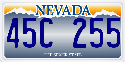 NV license plate 45C255