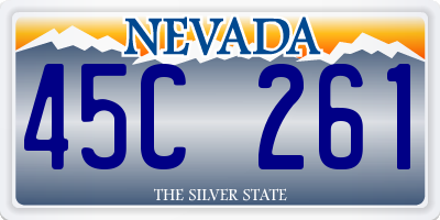 NV license plate 45C261