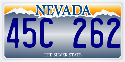NV license plate 45C262