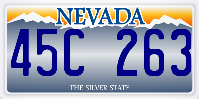 NV license plate 45C263