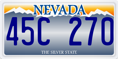 NV license plate 45C270
