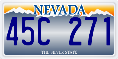 NV license plate 45C271