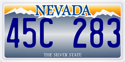 NV license plate 45C283