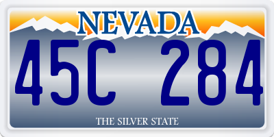 NV license plate 45C284