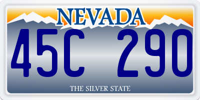 NV license plate 45C290