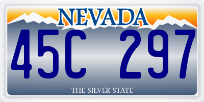 NV license plate 45C297