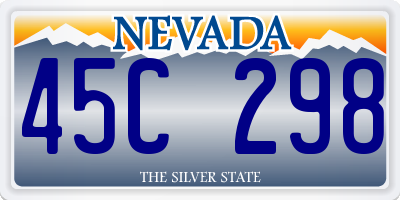 NV license plate 45C298