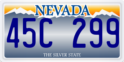 NV license plate 45C299