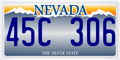 NV license plate 45C306