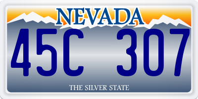 NV license plate 45C307