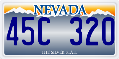 NV license plate 45C320