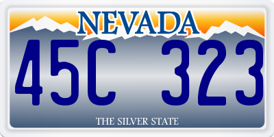 NV license plate 45C323