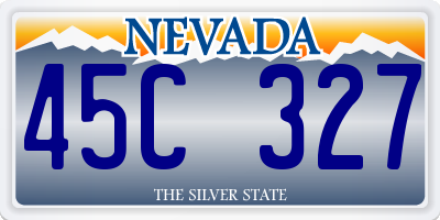 NV license plate 45C327