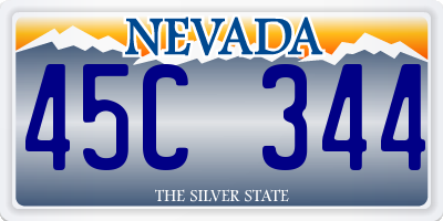 NV license plate 45C344