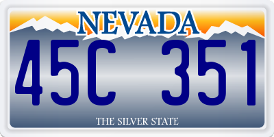 NV license plate 45C351