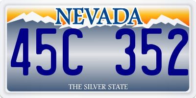NV license plate 45C352